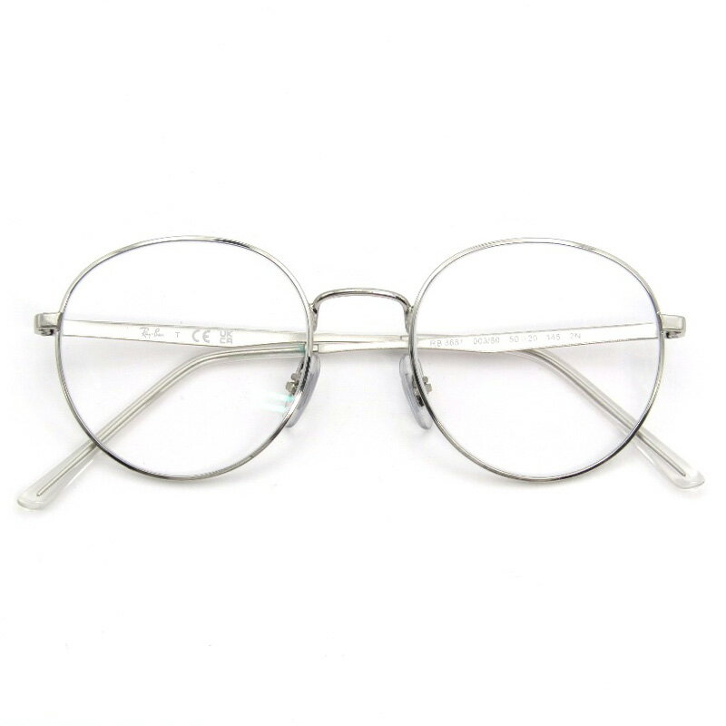 Rakuten - 【中古】Ray-Ban レイバン メガネフレーム RB3681 中国製 ボストン 003/80 シルバーメタル メガネ 眼鏡 サングラス54001020