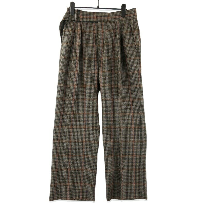 Rakuten - 【中古】Paul Smith ポールスミス 2タック ワイドトラウザーズ 25AW クラシックガンクラブチェック 253104 モカ ガンクラブチェック S692Z メンズ 71015875