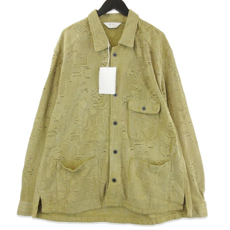Rakuten - 【中古】未使用 ANCELLM アンセルム AGING LACE WORK SHIRT ANC-SH81-B エイジングレースワークシャツ 長袖シャツ MUSTARD イエロー 3メンズ 71015888