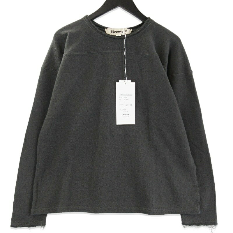 樂天商城 - 【中古】未使用 Slopeslow スロープスロウ FOOTBALL TEE 1261002 フットボールT カットオフ スウェット 長袖Tシャツ グレー Lフレンチテリー carbonメンズ 71015897