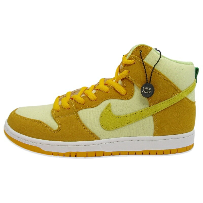 未使用 NIKE ナイキ 29cm SB DUNK HIGH PRO DM0808-700 2021年製 ダンク ハイカット プロ パイナップル UNIVERSITY GOLD スケートボーディング スニーカー 88000052