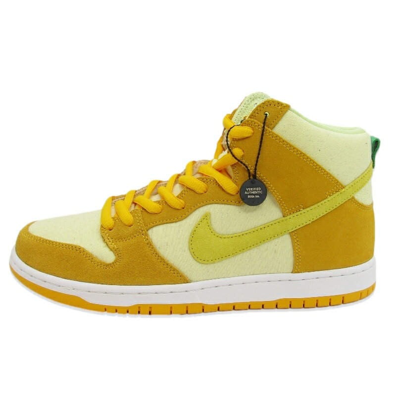 未使用 NIKE ナイキ 29cm SB DUNK HIGH PRO DM0808-700 2021年製 ダンク ハイカット プロ パイナップル UNIVERSITY GOLD スケートボーディング スニーカー 88000053
