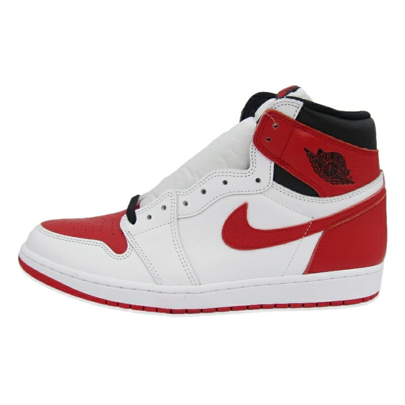 Rakuten - 【中古】未使用 NIKE ナイキ 30cm AIR JORDAN 1 HIGH OG HERITAGE 555088-161 2021年製 エアジョーダン1 レトロ ハイカット WHITE オリジナル ヘリテージ UNIVERSITY RED-BLACK スニーカー 88000054