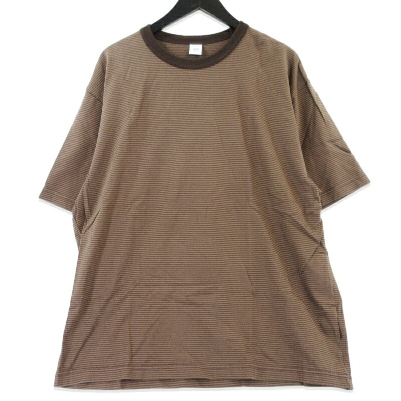 樂天商城 - 【中古】OVY オヴィ 半袖Tシャツ Over Dye Border T-shirts 0131 日本製 ボーダー オーバーダイ ブラウン L メンズ 99001026