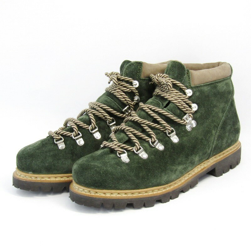 Rakuten - 【中古】Paraboot パラブーツ UK8.5 マウンテンブーツ 148743 AVORIAZ スエード アヴォリアーズ レザー VEL GREEN グリーン ブーツ 18002115