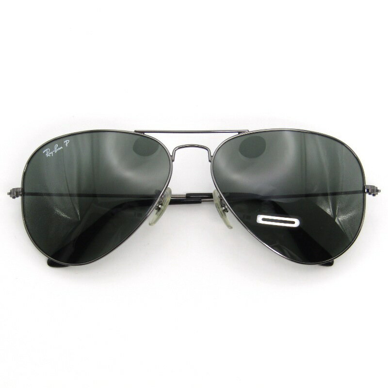 Rakuten - 【中古】Ray-Ban レイバン サングラス RB3025 AVIATOR LARGE METAL イタリア製 アビエイター ティアドロップ 偏光 004/58 ガンメタルツーブリッジ G-15 ガンメタル/ポラライズドグリーンクラシック メタル メガネ 眼鏡 サングラス 54001026