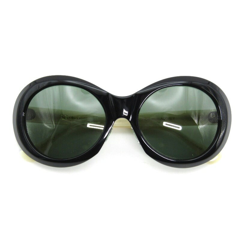 Rakuten - 【中古】美品 OLIVER GOLDSMITH × FRED PERRY オリバーゴールドスミス フレッドペリー サングラス 別注 AUDREY 日本製 Nero Ivoryオードリー オーバル グリーン メガネ 眼鏡 サングラス 54001028