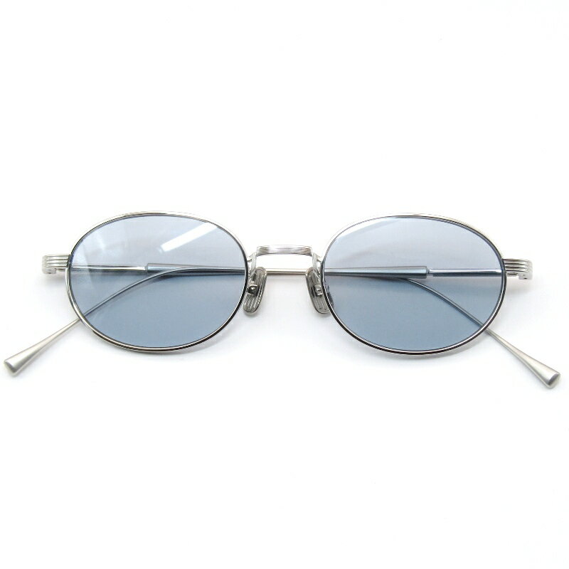 Rakuten - 【中古】未使用 Lunetta BADA ルネッタバダ サングラス 73/05 日本製 オーバル 1040 SILVERBLUE GREY メタル メガネ 眼鏡 サングラス 61005664