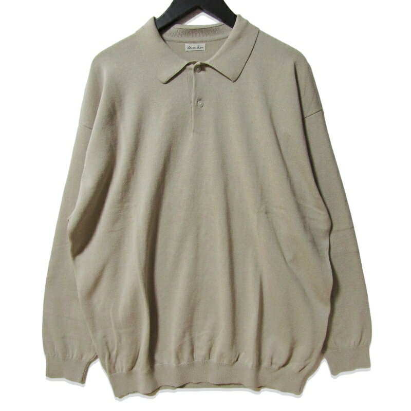 樂天商城 - 【中古】美品 Steven Alan スティーブンアラン ニット ポロ 8113-136-0397 ハイツイスト 長袖ポロシャツ ベージュ XLメンズ 27113869