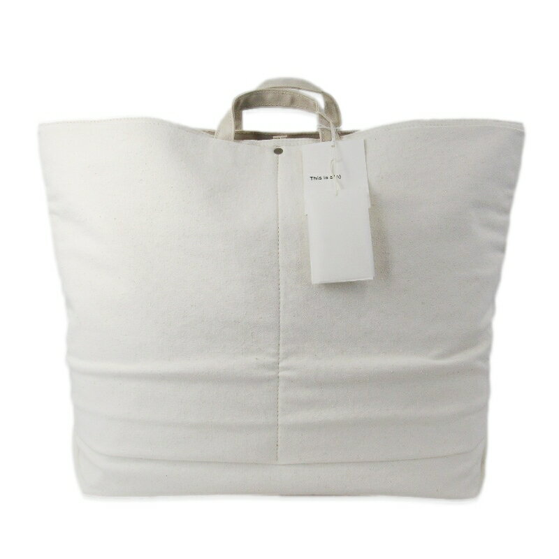 Rakuten - 【中古】未使用 ANCELLM × This is a(n) アンセルム C/R DUCK BAG ANC-GD19 トートバッグ コットンレーヨン 日本製 ホワイト 白 バッグ 鞄 47000127