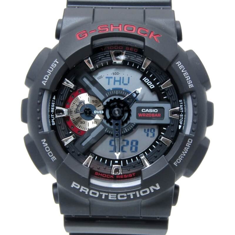 Rakuten - 【中古】美品 CASIO G-SHOCK Gショック GA-110-1AJF ANALOG-DIGITAL アナデジ ビッグフェイス ワールドタイム ブラック 黒 カシオ 腕時計 28012710