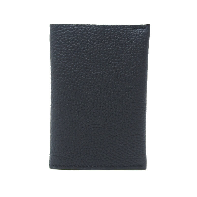 Rakuten - 【中古】美品 Le Bonheur ルボナー カードケース 残心名刺入れ 二つ折り シュランケンカーフ ぺリンガー社 日本製 ブラック 黒 レザー 28012731