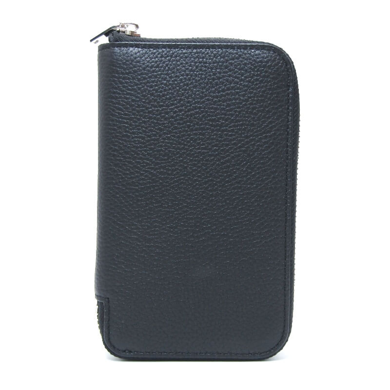 Rakuten - 【中古】美品 THE SOLE ザソール ミッドジップ ウォレット LWM-TM トリヨン モーリス ラウンドファスナー ブラック 黒 ミドルウォレット レザー 28012751