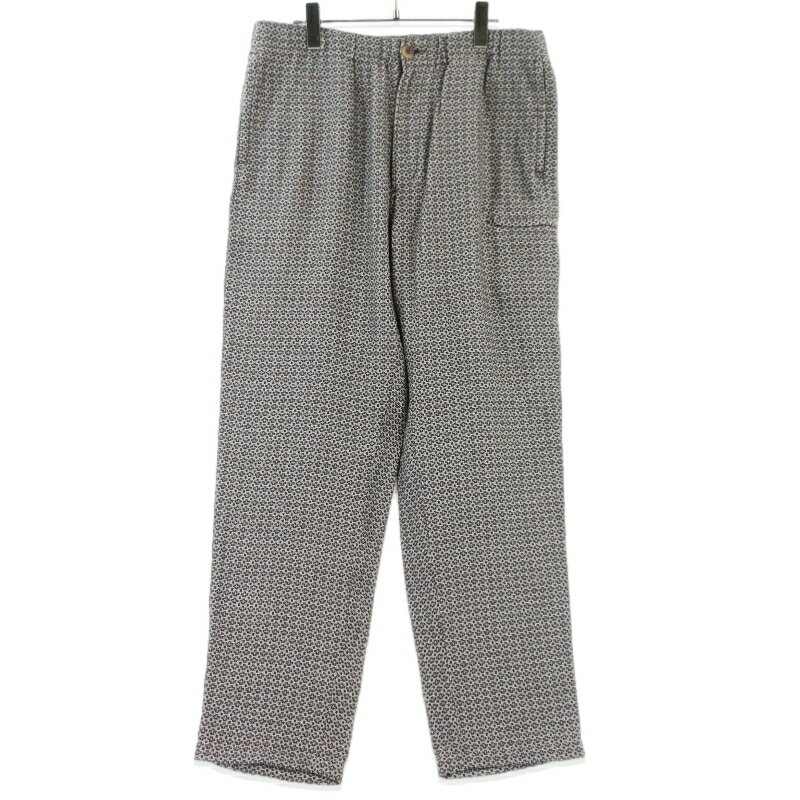 樂天商城 - 【中古】ENGINEERED GARMENTS エンジニアドガーメンツ イージーパンツ Drawstring Pant Basketweave Cross Dobby 総柄 ブラウン M USA製 メンズ 99001055