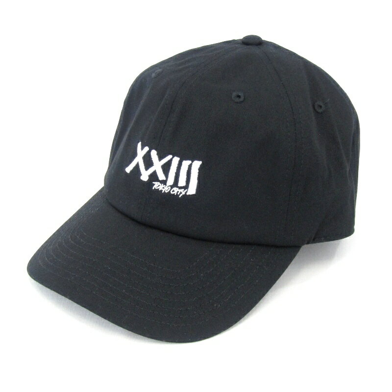 乐天商城 - 【中古】美品 C'est Vingt-Trois セヴァントゥア キャップ XXIII TOKYO CITY CAP ロゴ 刺繍 ブラック 黒 帽子 30013409