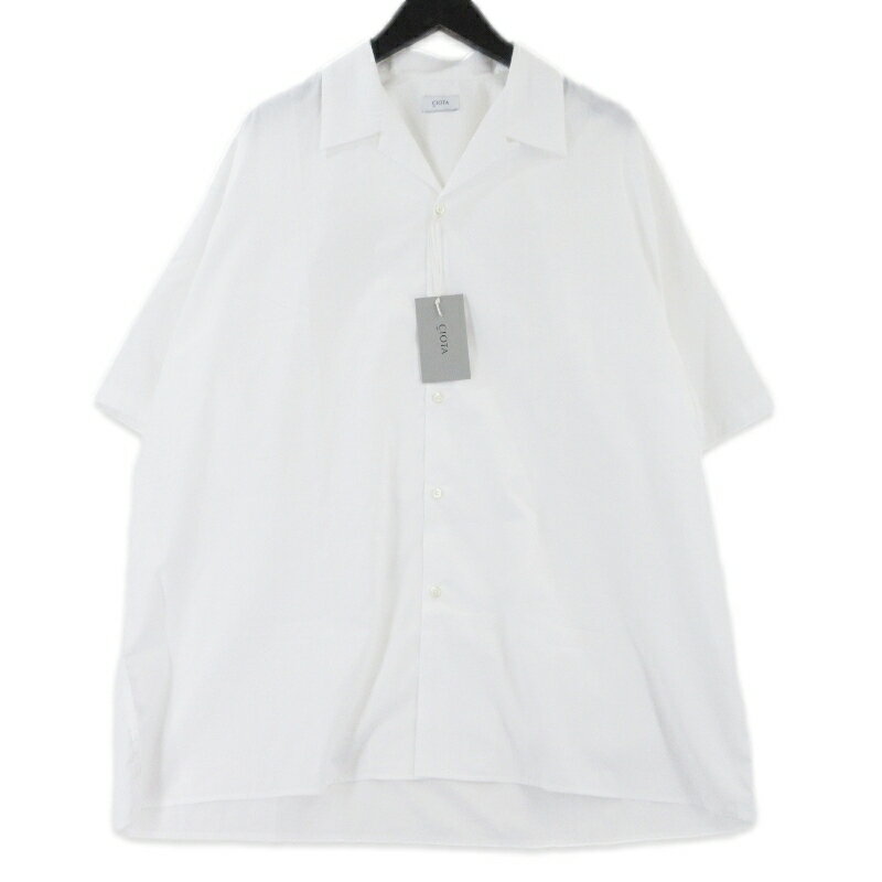 乐天商城 - 【中古】美品 CIOTA シオタ オープンカラーシャツ SHLM-112-CR 半袖シャツ Open Collar Short Sleeve Shirt ホワイト 白 6 メンズ 99001056