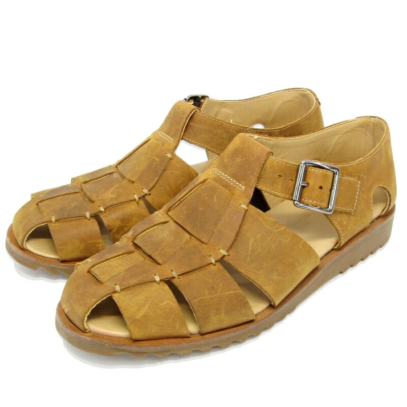 Rakuten - 【中古】Paraboot パラブーツ 41 グルカサンダル PACIFIC パシフィック SPORTソール MIEL-NUB TERRE 123340 アースブラウン/ヌバック メッシュ レザー サンダル 35005649