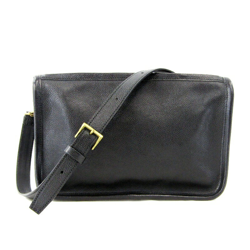 乐天商城 - 【中古】美品 forme フォルメ ショルダーバッグ fb-1 banks S シエナレザー 牛革 クラッチバッグ ライニングホースレザー ブラック 黒 バッグ 鞄 47000147