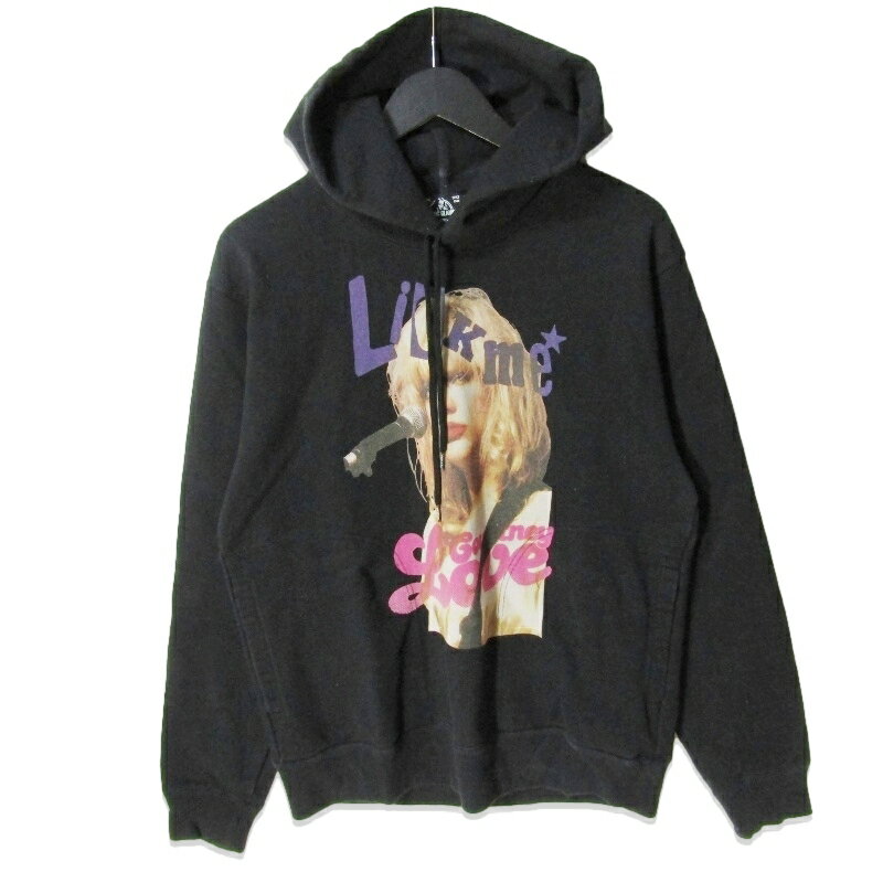 Rakuten - 【中古】HYSTERIC GLAMOUR ヒステリックグラマー プルオーバーパーカー 02171CF04 LICK ME LOVE プリント ブラック 黒 Mメンズ 27113898