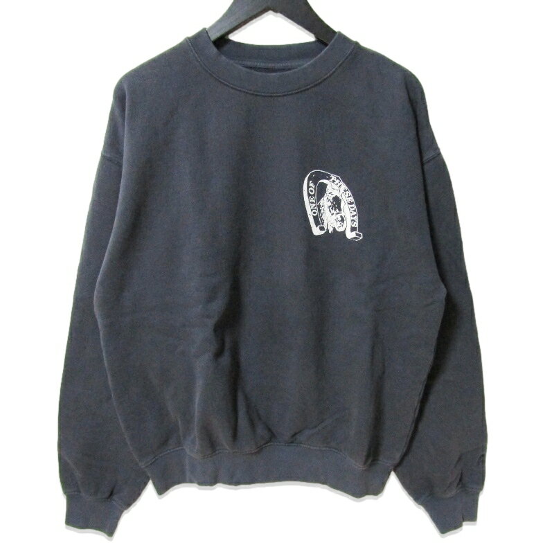 樂天商城 - 【中古】ONE OF THESE DAYS ワンオヴディーズデイズ スウェットシャツ LUCKY NUMBER 73 CREW NECK クルーネック ブラック 黒 Mウォッシュド加工メンズ 27113899