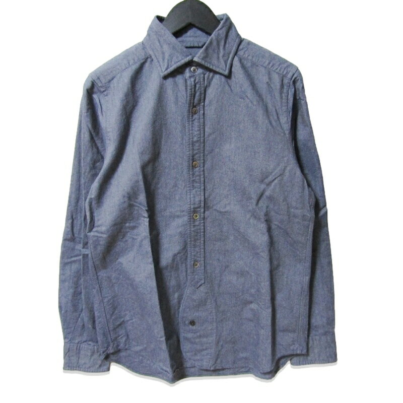 Rakuten - 【中古】Nigel Cabourn ナイジェルケーボン 長袖シャツ 80490010000 BRITISH OFFICER'S SHIRT CLASSIC インディゴ 46ブリティッシュオフィサーズシャツメンズ 27113902