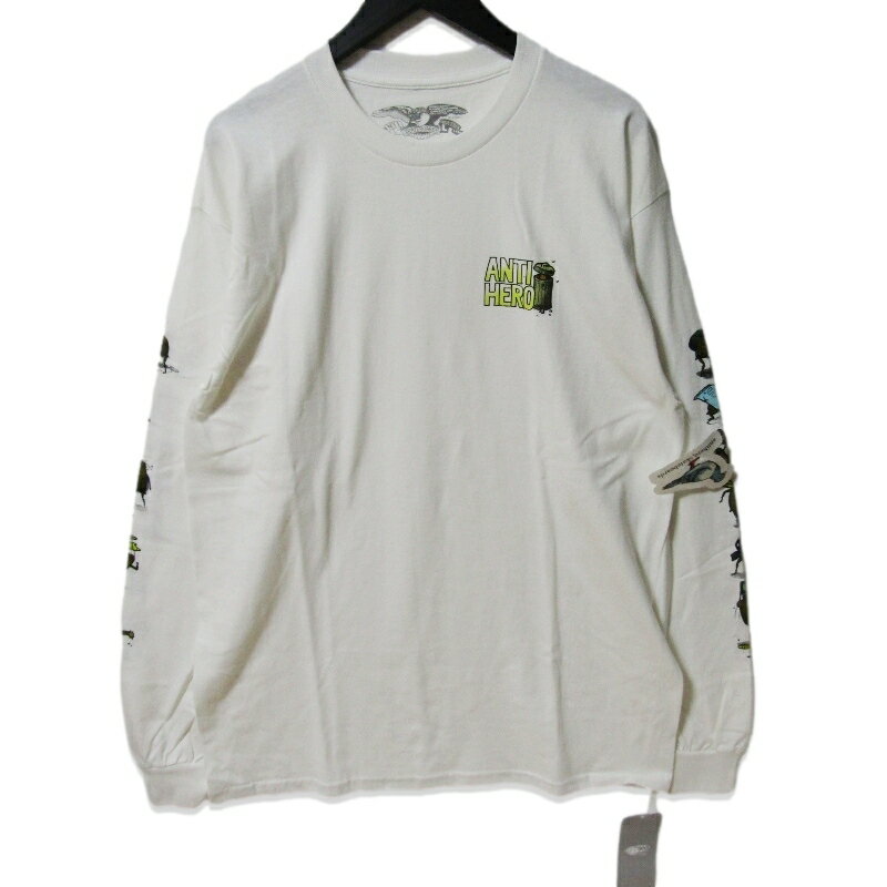 樂天商城 - 【中古】未使用 ANTIHERO アンタイヒーロー 長袖Tシャツ ROACHED OUT L/S TEE プリント アンチヒーロー ホワイト 白 Lメンズ 27113905