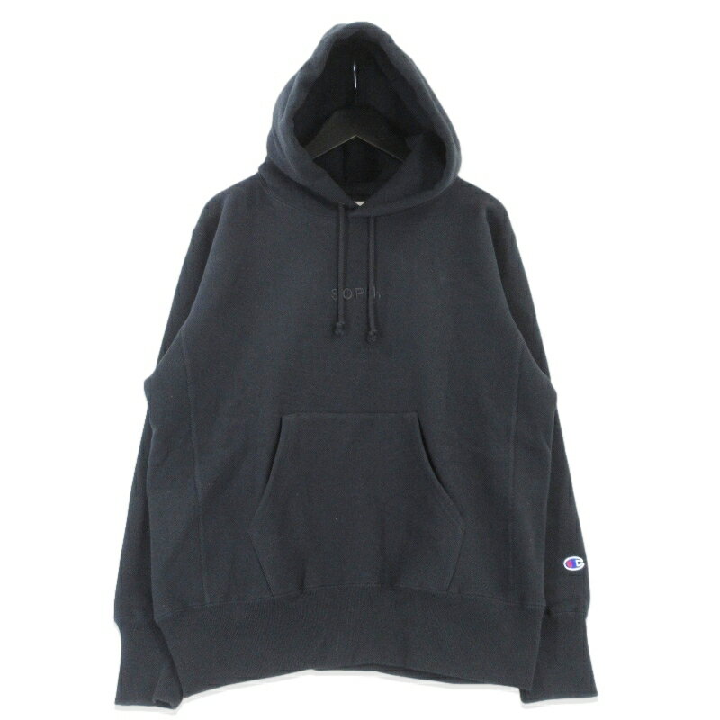 樂天商城 - 【中古】未使用 SOPHNET. × Champion ソフネット REVERSE WEAVE HOODIE SPNT-252102 プルオーバーパーカー ブラック 黒 S チャンピオン リバースウィーブ ロゴ 刺繍 メンズ 99001089