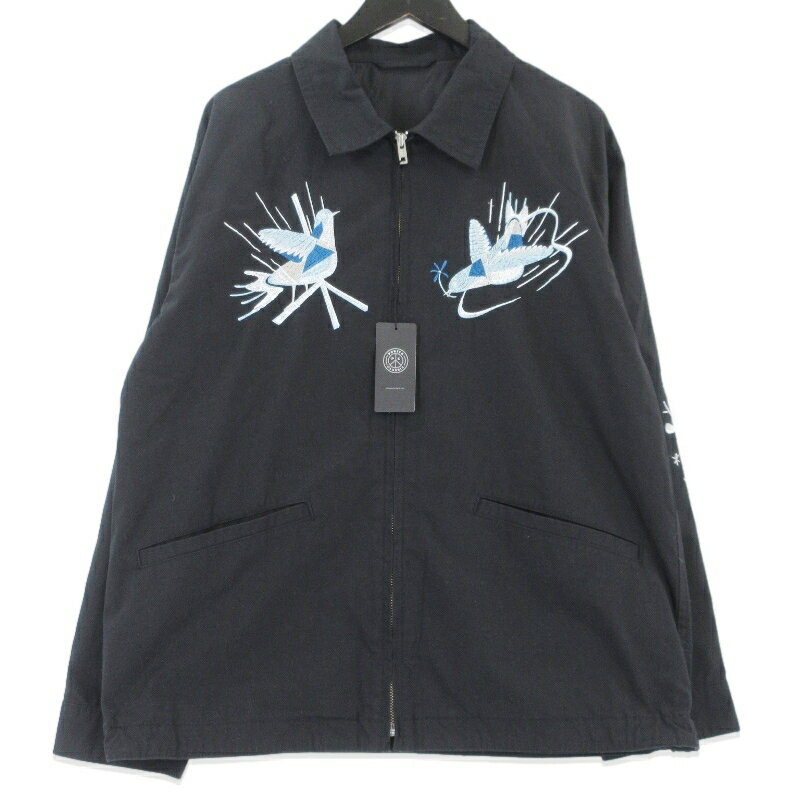 Rakuten - 【中古】未使用 Porter Classic ポータークラシック HIPPIE SOUVENIR ZIP UP JACKET PC-061-3855 ヒッピー スーヴェニア ブラック 黒 2 ジップアップ ジャケット 日本製 刺繍 メンズ 99001095