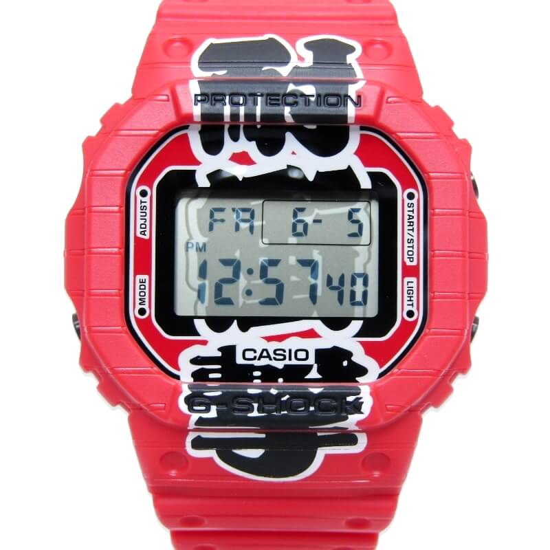 乐天商城 - 【中古】未使用 CASIO G-SHOCK Gショック DW-5600AKA-4JR 赤提灯 耐衝撃 2026年 デジタル スクエア 日本製 レッド カシオ 腕時計 28012766