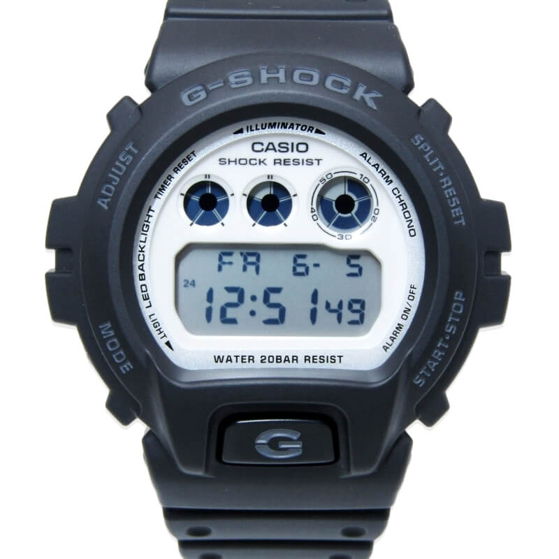 樂天商城 - 【中古】美品 CASIO G-SHOCK Gショック DW-6900WD-1JF Black and brilliant white デジタル LEDバックライト ブラック ホワイト カシオ 腕時計 28012767