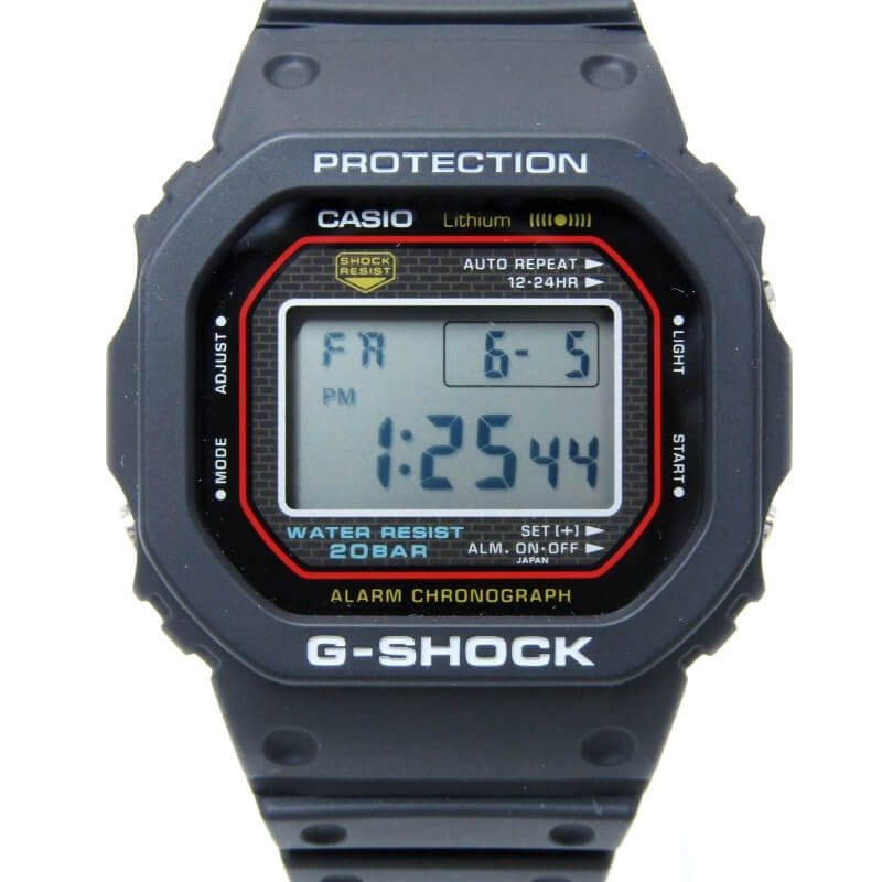 乐天商城 - 【中古】美品 CASIO G-SHOCK Gショック DW-5000R-1AJF 初代復刻モデル ORIGIN 3576 スクリューバック デジタル スクエア ブラック 黒 日本製 カシオ 腕時計 28012769