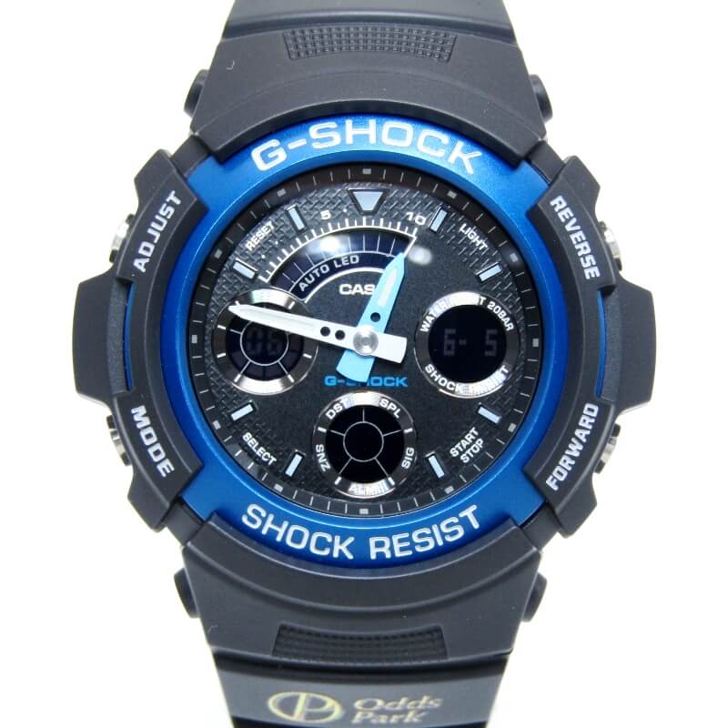 樂天商城 - 【中古】CASIO G-SHOCK Gショック AW-591-2AJF Odds Park オッズパーク アナデジ ショックレジスト ワールドタイム ブラック ブルー カシオ 腕時計 28012770