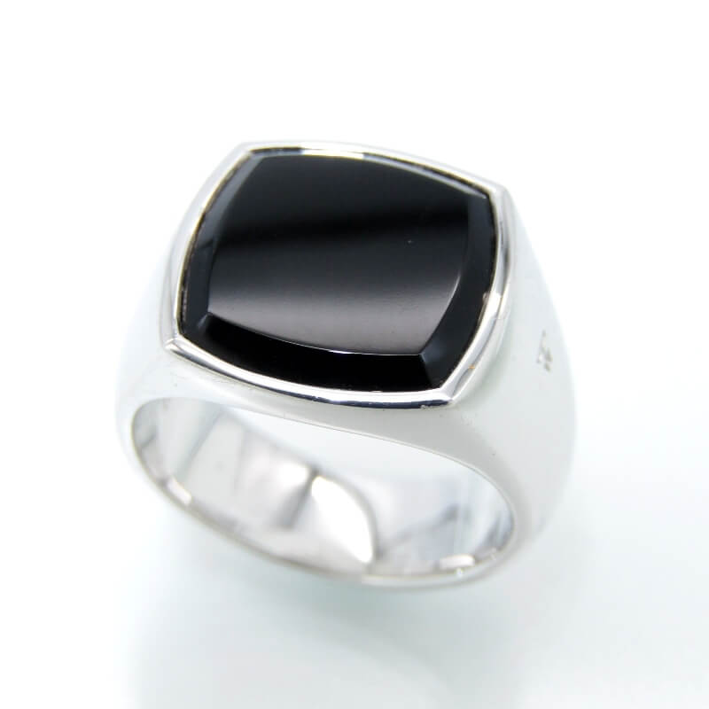 乐天商城 - 【中古】TOM WOOD トムウッド リング Cushion Black Onyx Ring #54 クッション オニキス ポリッシュ ロジウムメッキ SV925 14号 シルバー 28012848