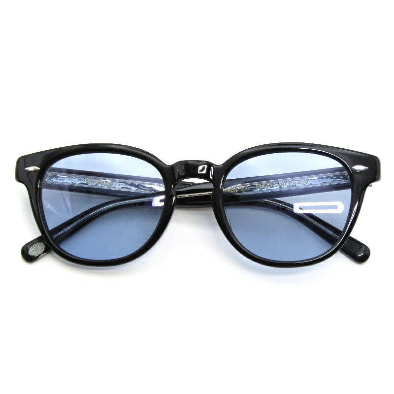 樂天商城 - 【中古】美品 EYEVAN アイヴァン サングラス Webb SUN 51 日本製 ウェブ ボスリントン PBK/S ピアノブラック/シルバーボストン/ウェリントン ライトブルー メガネ 眼鏡 サングラス 54001076