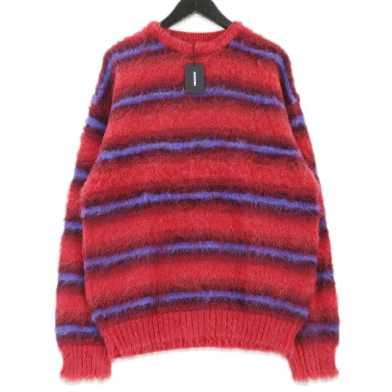 樂天商城 - 【中古】未使用 MINEDENIM マインデニム Blurry Border Mohair Knit Pullover 2409-6001 モヘアニット クルーネック ボーダー RPT 2 メンズ 99001099