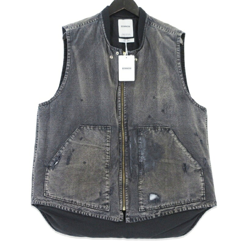 樂天商城 - 【中古】未使用 BOW WOW バウワウ DUCK VEST AGED BW252-DV ダックベスト 中綿 コットンダック AGED BLACK L メンズ 99001103