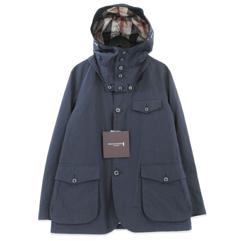 乐天商城 - 【中古】美品 MACKINTOSH LONDON マッキントッシュ ロンドン フーデットジャケット G1F16-217-29 フード ジャケット ネイビー 40 ナイロン混 メンズ 99001115