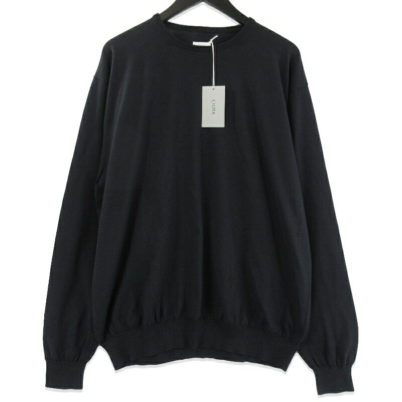 樂天商城 - 【中古】未使用 CIOTA シオタ クルーネックロングスリーブニットTシャツ KNLM-106 奥山メリヤス Crewneck Long Sleeve ブラック 黒 6Knit T-Shirts メンズ 71016023