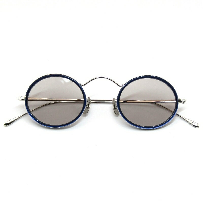 樂天商城 - 【中古】未使用 O.J. GLOBE SPECS OPTICAL Co. オールドジョー グローブスペックス サングラス WRIGHT Silver/Navy/Smoke Gray(S2)241OJG-AC01 日本製 ライト オーバル ワッパ ブラウン メタル メガネ 眼鏡 サングラス 61005774