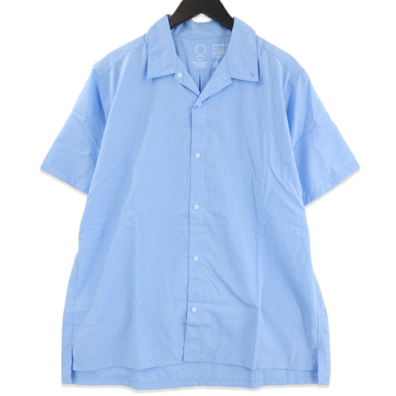 乐天商城 - 【中古】未使用 山と道 ヤマトミチ Bamboo Short Sleeve Shirt M's 2026 半袖シャツ バンブーショートスリーブシャツ Light Blue Lメンズ 71016040