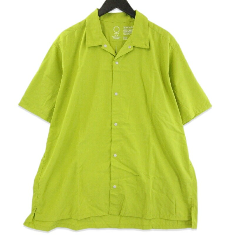 乐天商城 - 【中古】未使用 山と道 ヤマトミチ Bamboo Short Sleeve Shirt M's 2026 半袖シャツ バンブーショートスリーブシャツ Lemon Grass XLメンズ 71016044