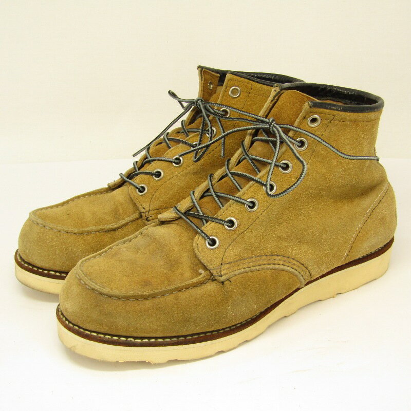 樂天商城 - 【中古】REDWING レッドウィング US9E 27cm モックトゥ 8173 刺繍羽タグ 90s 00s ビブラムソール仕様 ホーソーン アビレーン ラフアウト アイリッシュセッター ワークブーツ ベージュ ブーツ 35005676