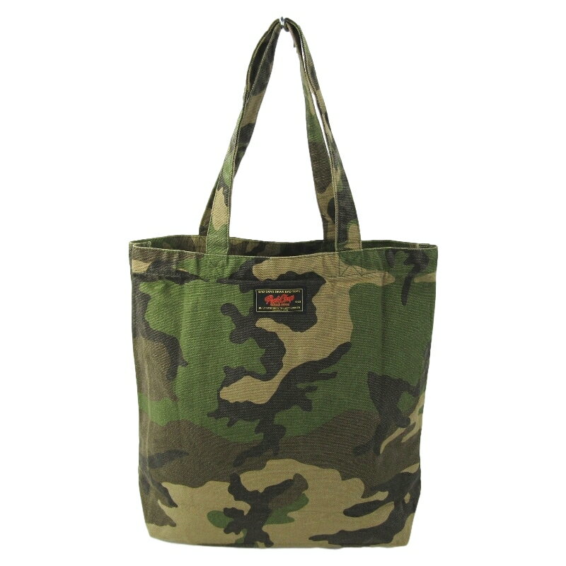 樂天商城 - 【中古】美品 PORKCHOP GARAGE SUPPLY ポークチョップガレージサプライ トートバッグ THINGS GO BETTER TOTE BAG キャンバス CAMOエコバッグ カモフラバッグ 鞄 61005795