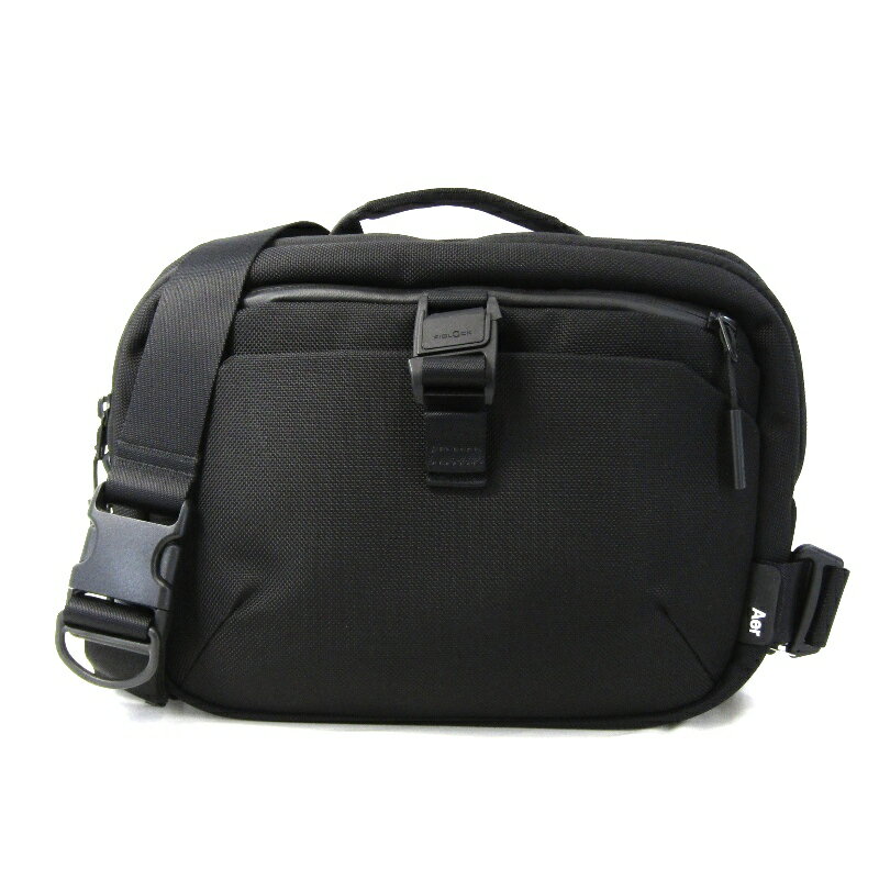 乐天商城 - 【中古】Aer × BEAUTY&YOUTH エアー ショルダーバッグ COMMUTER SLING 別注 コミュータースリング コーデュラナイロン ブラック 黒バッグ 鞄 61005801