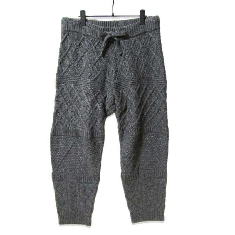 乐天商城 - 【中古】Snow Peak スノーピーク アルパカニットパンツ PA-20AU109 Alpaca Knit Pants アラン編み イージーパンツ グレー Lメンズ 27113962