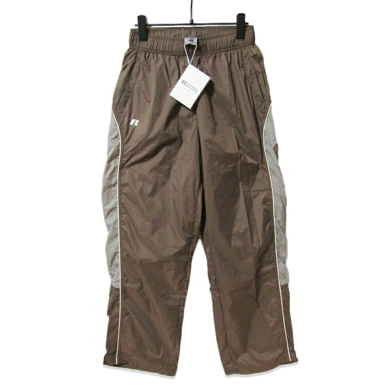 乐天商城 - 【中古】未使用 RUSSELL ATHLETIC ラッセル NYLON TRACK PANTS RC-24746 ナイロン トラックパンツ イージーパンツ TAUPE×GRAY Mメンズ 27113966