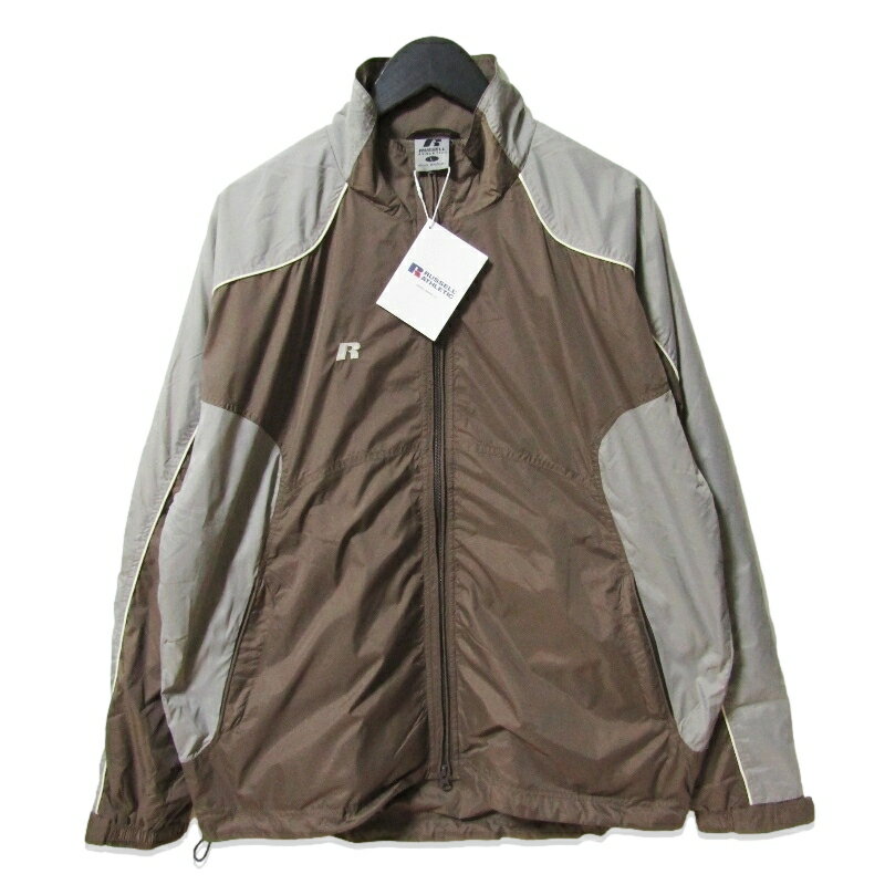樂天商城 - 【中古】未使用 RUSSELL ATHLETIC ラッセル NYLON TRACK JACKET RC-24745 ナイロン トラックジャケット TAUPE×GRAY Lメンズ 27113968