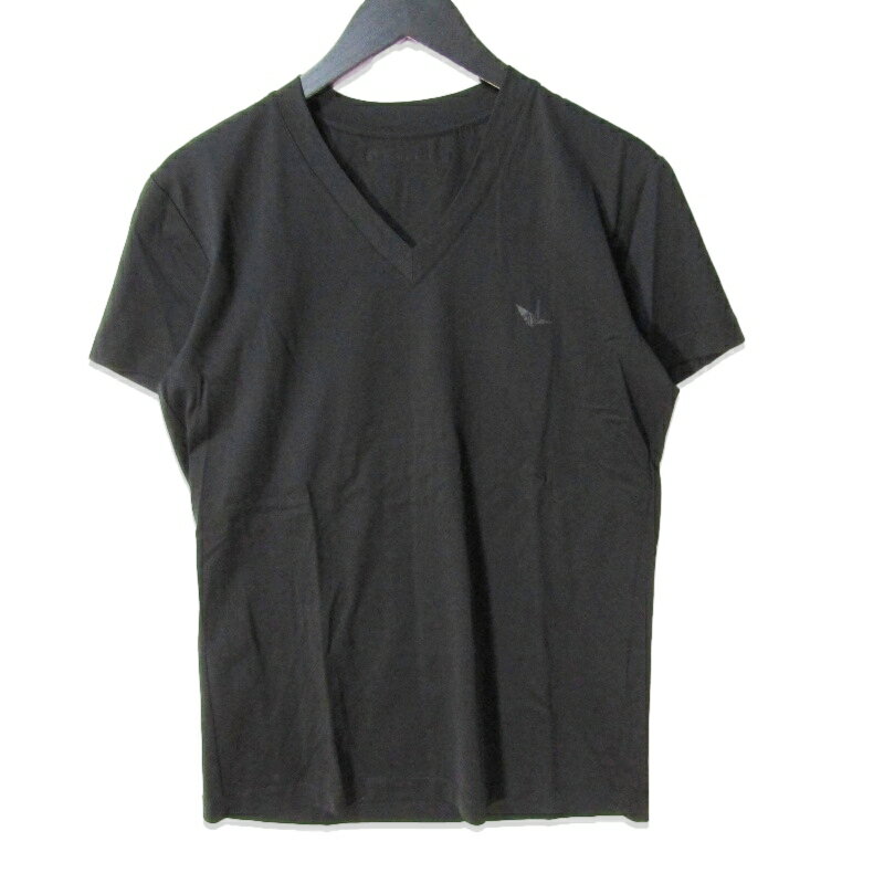 樂天商城 - 【中古】1piu1uguale3 ウノピゥウノウグァーレトレ 半袖VネックTシャツ MRT240 S/S V-NECK CUT SEW カットソー コットン ブラック 黒 4日本製 無地メンズ 27114002