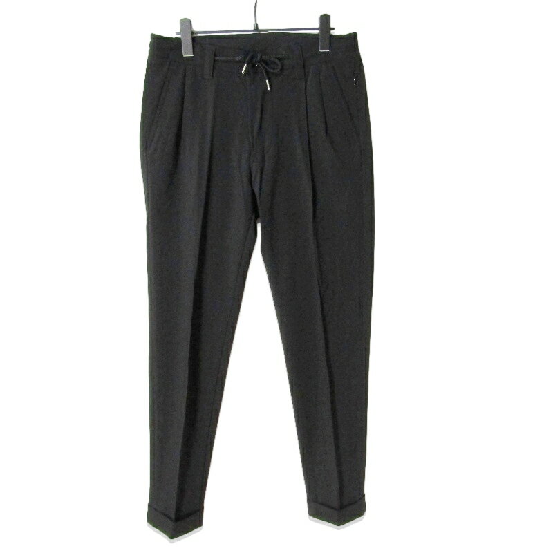 樂天商城 - 【中古】美品 1piu1uguale3 ウノピゥウノウグァーレトレ イージースラックス MRP634 COMFY CREASE SLACKS ナイロン ブラック 黒 42タック 日本製メンズ 27114004