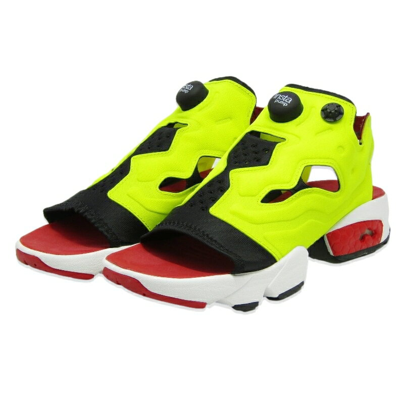 樂天商城 - 【中古】Reebok リーボック 25cm INSTAPUMP FURY SANDAL EF2922 シトロン インスタポンプフューリー サンダル BLACK/HYPERGREEN/RED 2019年製 サンダル 18002173